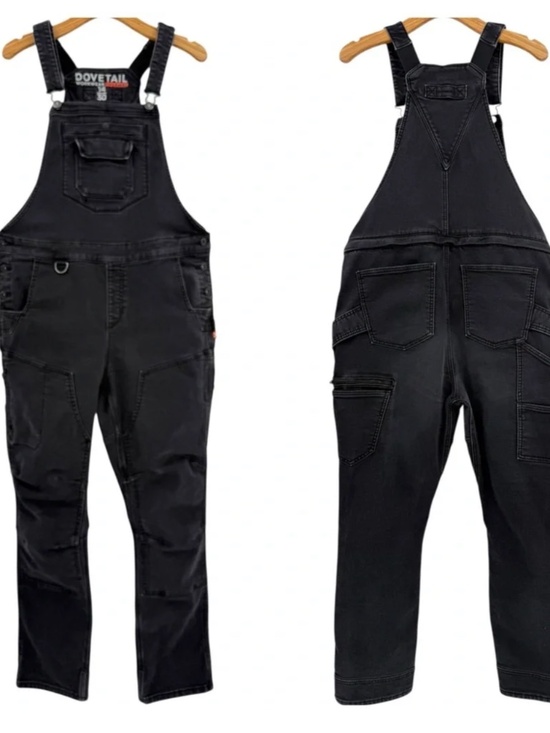 Dovetail Workwear Denim - Dovetail Workwear Freshley Hotswap Thermal Denim Overalls - Black - 14x30